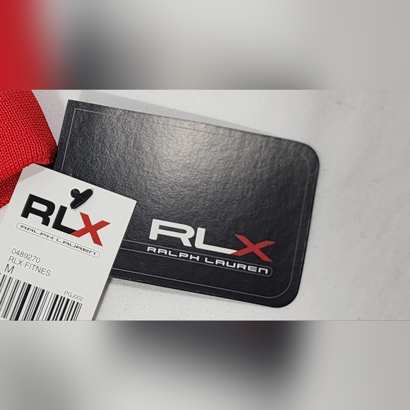 VINTAGE NWT Ralph Lauren RLX Fitness Full Zip Sweatshirt Size Medium Red / Blue - Picture 14 of 16